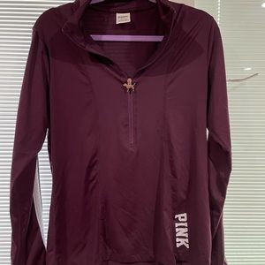 Pink Fitted 1/2 zip